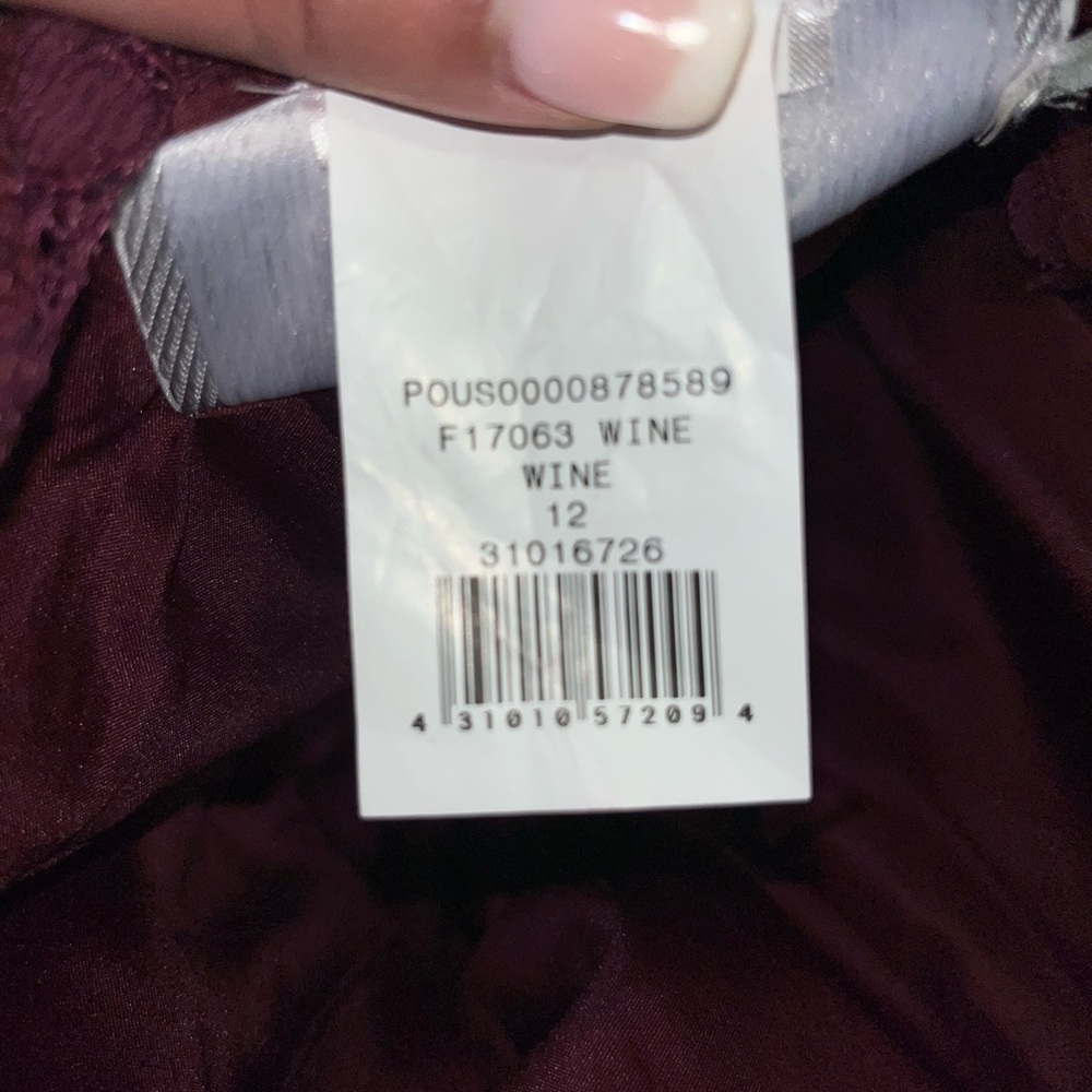 David bridal formal dress - size 12 color wine wine